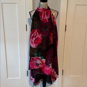 London Times Black and Pink Dress